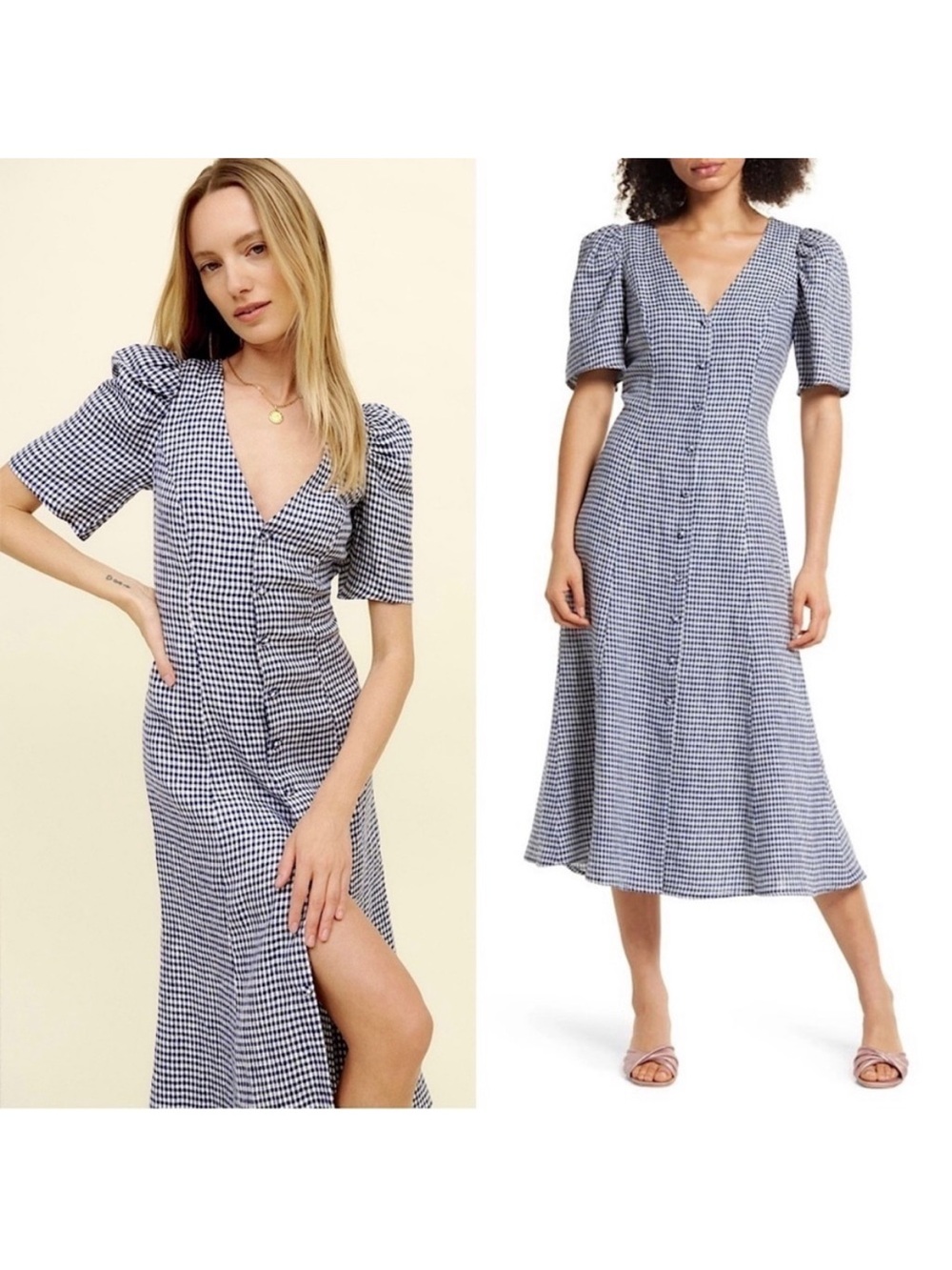 Reformation Newbury Linen midi dress
